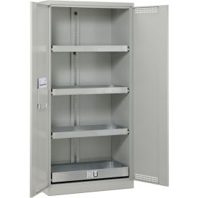 Umweltschrank 10/20 mit Vollauszug, 4 Wannenböden, 950 x 500 x 1950 mm