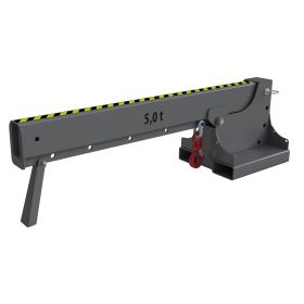 Teleskoplader TYP KTH-K, höhenverstellbar, Kurzversion, Stapler-Anbaugerät, Tragkraft 5000 kg, Farbe RAL 7005