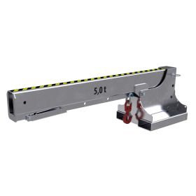 Teleskoplader TYP KTH-K, höhenverstellbar, Kurzversion, Stapler-Anbaugerät, Tragkraft 5000 kg, Farbe verzinkt