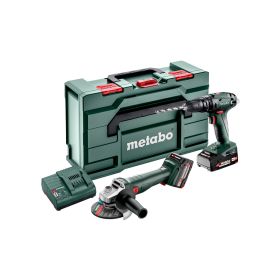Metabo Combo Set 2.4.4, machines à batterie 18 V en set avec 2x batteries Li-Power 2.0 Ah + 4.0 Ah