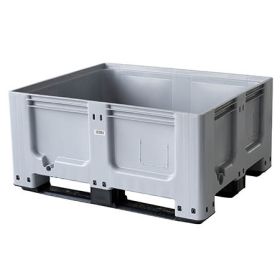 Kunststoffbox CT/S2 mit Schienen, Inhalt 400 Liter, 1200 x 1000 x 580 mm