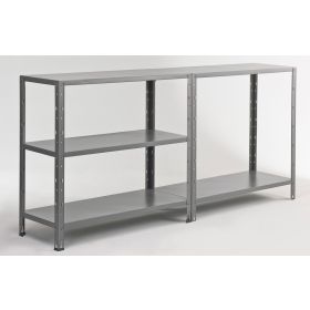 Rayonnage emboîtable métallique Crosser, 5 tablettes, l x p x h 900 x 400 x 1800 mm, fabriqué en Italie