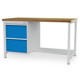 Bedrunka+Hirth établi en caisson avec 2 tiroirs, R 18-24, RAL 7035 / RAL 5012