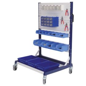 Bedrunka+Hirth Workraster-Mobil Einseitig mit 2 Lochwände, BxTxH 1000 x 800 x 1476 mm
