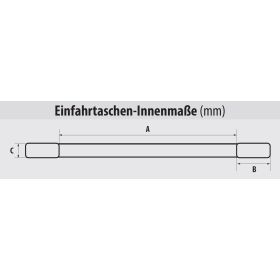 Schneepflug mit Niveauausgleich, Einfahrtaschen unten, Typ SCH-U-G, Gummischürfleiste, Schildbreite 2100 mm