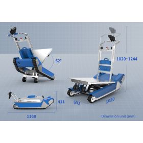 Monte-escalier électrique CT500 avec entraînement à chenilles, intelligence artificielle et capacité de charge de 500 kg
