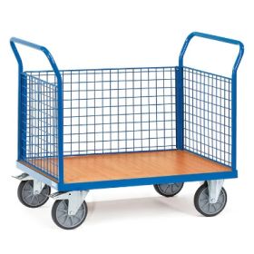 Fetra Chariot à trois parois, capacité de charge jusqu'à 600 kg, 3 parois en treillis métallique, quatre dimensions différentes