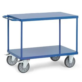Fetra Tischwagen mit Stahlblech-Plattformen, Gesamttragkraft bis 600 kg, vier verschiedene Grössen