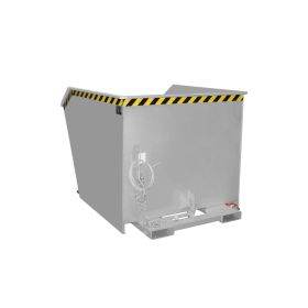 Bac à copeaux basculant, type SGU 150, charge adm. 1500 kg, capacité 1.50 m³, RAL 7005