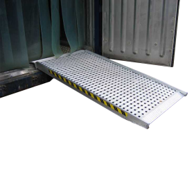 Rampe de chargement simple perforée avec bord, 3000 x 1000mm, charge utile de 650 kg pour les diables d'empilage