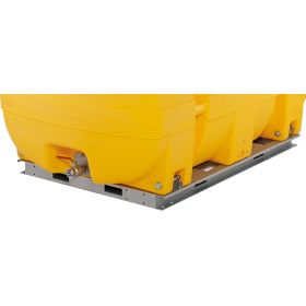 Cadre de base 4 côtés pour fûts en PE, en forme de valise, accessoires