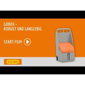Mobiler Streugutwagen Go-Box 70, grau/orange, Inhalt 70 Liter, 1070 x 590 x 390 mm
