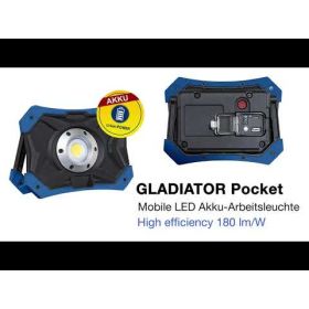 Lampe de travail LED Gladiator Pocket avec batterie Li-Ion