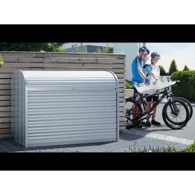 Biohort StoreMax Mülltonnenbox / Geräteschrank 160, silber-metallic, 1630 x 780 x 1200 mm, 1200 l