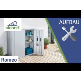 biohort Terrassenschrank ROMEO® Gr. L, quarzgrau-metallic, 1320 x 870 x 1400 mm, 1300 Liter