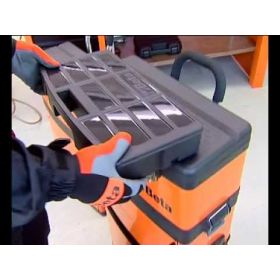 Chariot à outils orange C41H avec deux modules séparés