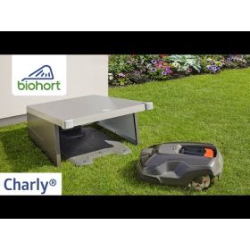Biohort Robotergarage CHARLY®, quarzgrau/dunkelgrau-metallic, 780 x 900 x 490 mm