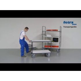 Fetra ESD-Tischwagen, rechteckige Ladeflächen, in diversen Ausführungen