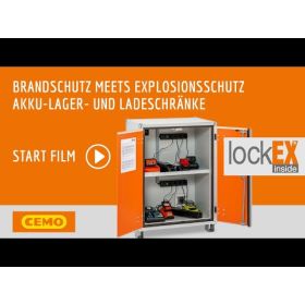 Cemo Akku-Lade- und Lagerschrank 8/5 - LockEX 2.0, 230 V, zum Lagern und Laden von Lithium-Batterien