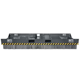 Stapler-Kehrbesen INDUSTRIAL STEEL BROOM, Extra Large, RAL 7011, LxBxH 3000 x 1000 x 440 mm