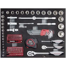 KRAFTWERK BASIC-Werkzeugkoffer, inkl. Werkzeug, B147, 1/4