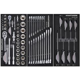 KRAFTWERK BT700 Werkstattwagen, 5 Schubladen, BASIC, inkl. Werkzeug, 173-tlg.