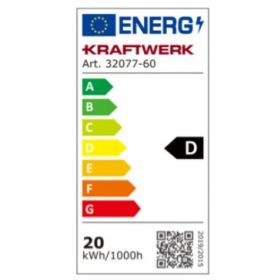 KRAFTWERK Éclairage LED pour meuble bas 20 W, L x L x H 590 x 124 x 43 mm
