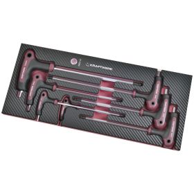 KRAFTWERK PRO-LINE EVA3 ERGOKRAFT Kugelkopf-T-Griff Schraubendreher-Einlage, 7-teilig