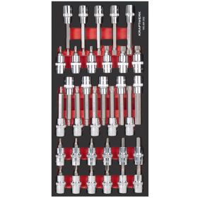 KRAFTWERK PRO LINE EVA 1/2” Steckschlüssel-Einlage, LxB 200 x 400 mm, 33-teilig