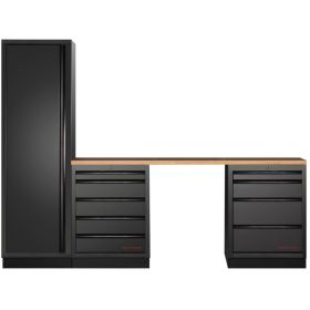 KRAFTWERK Etabli MOBILIO Combinaison compacte de 3 éléments avec armoire à tiroirs et armoire haute