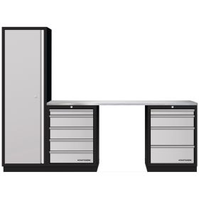 KRAFTWERK Etabli MOBILIO Combinaison compacte de 3 éléments avec armoire à tiroirs et armoire haute