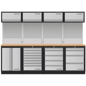 KRAFTWERK Werkstatteinrichtung MOBILIO 4er Kompakt-Kombi, 17 Schubladen, BxTxH 2720 x 488 x 2000 mm