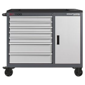 KRAFTWERK Werkstattwagen BT1100, 7 Schubladen, inkl. Werkzeug, 300-teilig