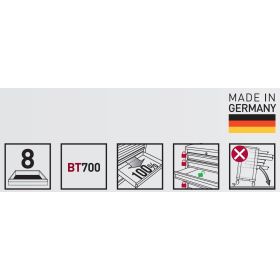 KRAFTWERK Werkstattwagen BT700 8 Schubladen, inkl. Werkzeug, PRO-HT, 242-teilig