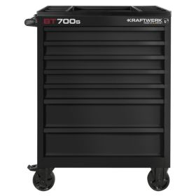 KRAFTWERK Werkstattwagen BT700s, 7 Schubladen, schwarz, leer, LxBxH 719 x 474 x 1000 mm