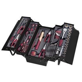 KRAFTWERK Coffre à outils, équipé, noir, 1/4« + 1/2 », avec outils, 106 pièces