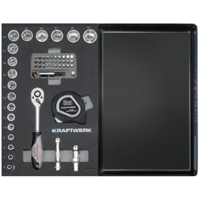KRAFTWERK BASIC LINE Werkzeugkoffer B147 3/8“ mit Kunststoffschale, inkl. Werkzeug, 97-teilig