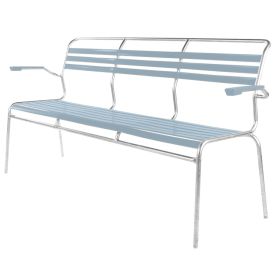 Schaffner SÄNTIS banc avec lattes, structure en tube d'acier galvanisé à chaud, disponible en plusieurs versions