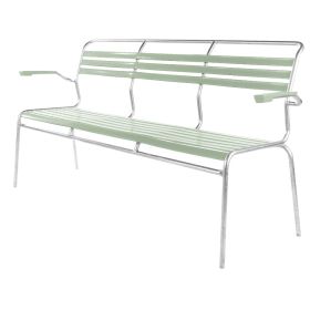 Schaffner SÄNTIS banc avec lattes, structure en tube d'acier galvanisé à chaud, disponible en plusieurs versions