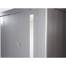biohort Gerätehaus NEO, dunkelgrau-metallic, 4B: 2360 x 3480 x 2220 mm, Doppeltüre