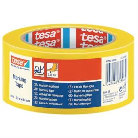 Ruban de marquage au sol tesa 60760, PVC, 50 mm x 33 m, couleur jaune