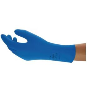 Gants de protection contre les produits chimiques Ansell AlphaTec® 87-195, latex naturel, bleu