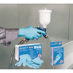 Einweghandschuhe KCL Dermatril P 743, ungepudert, blau, in diversen Grössen