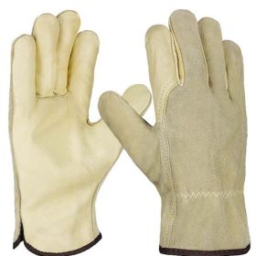 Gants de protection en cuir Profit 606130, cuir pleine fleur/cuir refendu