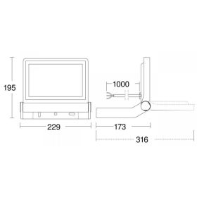 Steinel XLED Strahler One M, 2050 lumen, 180° vertikal schwenkbar, Gehäusefarbe anthrazit