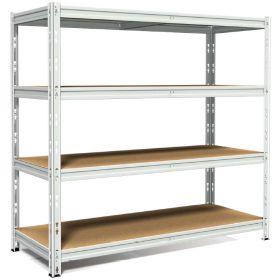 Rack de stockage en métal MAXIPOKER, 4 étagères, l x p x h 1800 x 600 x 1800 mm