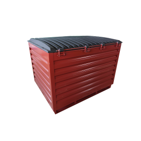 Materialbox mit Scharnier und Kunststoffdeckel - 1600 x 1200 x 1100 mm