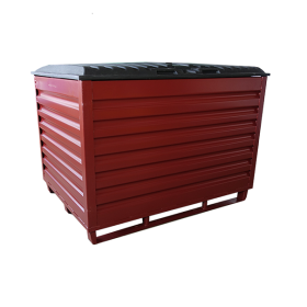 Materialbox mit Scharnier und Kunststoffdeckel - 1200 x 800 x 920 mm