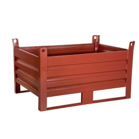 Materialbox mit Kranösen - MBK1004 - lackiert, RAL 3009, 1230 x 830 x 670 mm