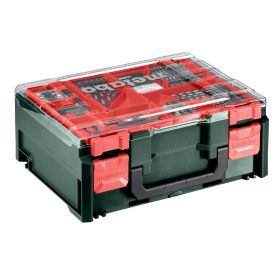 Metabo Set de perceuse-visseuse à batterie BS 18 L BL, avec 2x batteries Li-Power (18 V / 2.0 Ah), chargeur SC 30 et atelier mobile